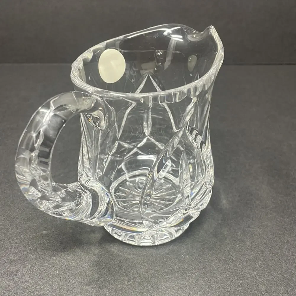 Vintage Cut Glass Crystal Creamer & Sugar Bowl with Lid